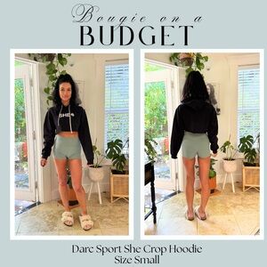 Darc Sport She Black Crop Hoodie